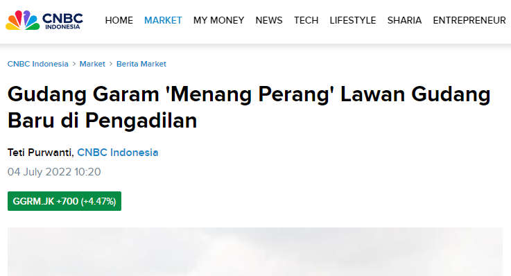 Gudang Garam menang dari sengketa merek